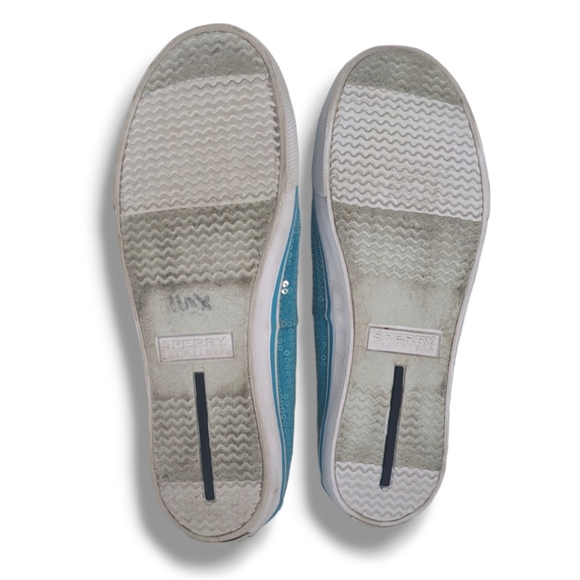 Sperry | Top-Sider Biscayne Sequin Aqua Loafer Moccasin Women's Size 4.5 - Picture 5 of 5